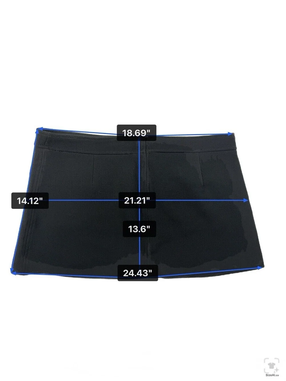 Zara Women Minimalist Tailored Mini Skirt black Size XL New With Tags